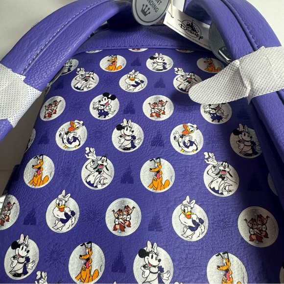 NWT. Disney Parks Loungefly 100th Mickey Mouse Friends Mini Backpack Bag - Picture 8 of 14